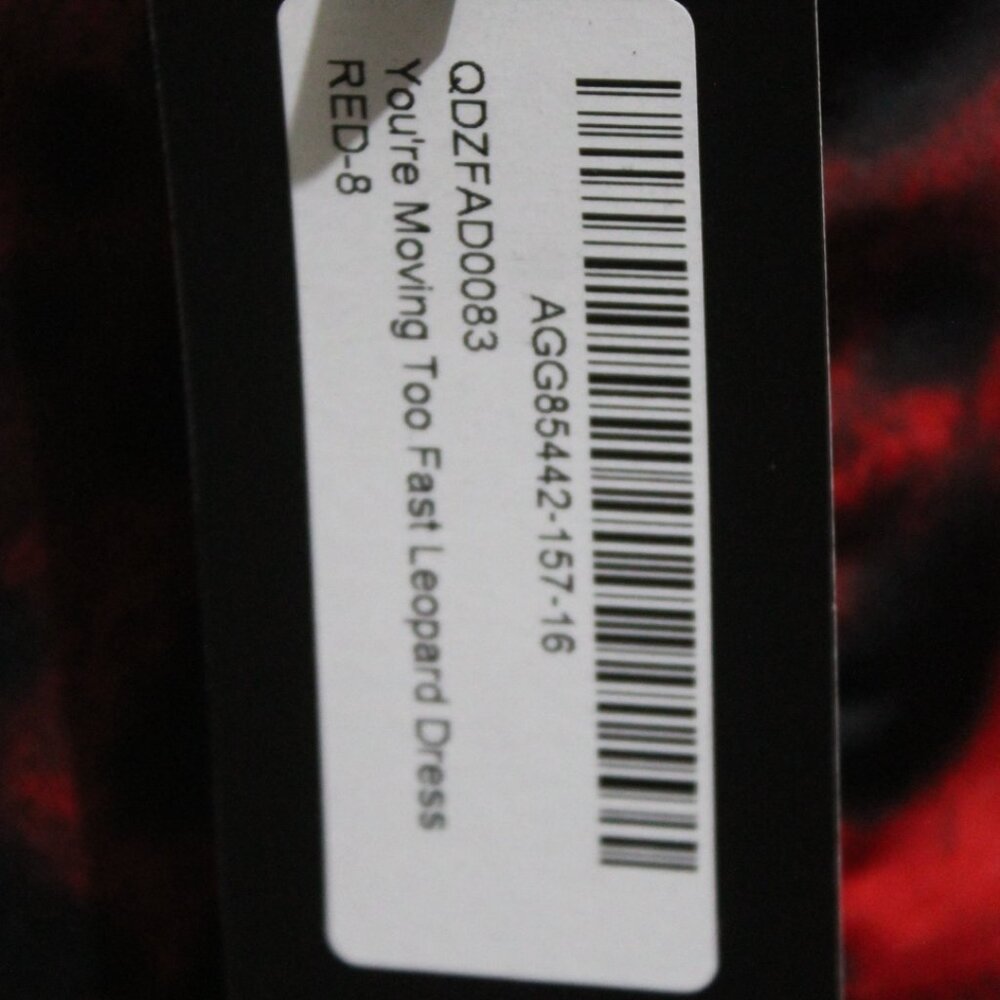 Pretty little thing red/black leopard print slip dress (944) - Picture 7 of 16